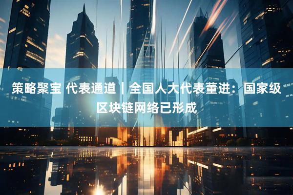 策略聚宝 代表通道｜全国人大代表董进：国家级区块链网络已形成
