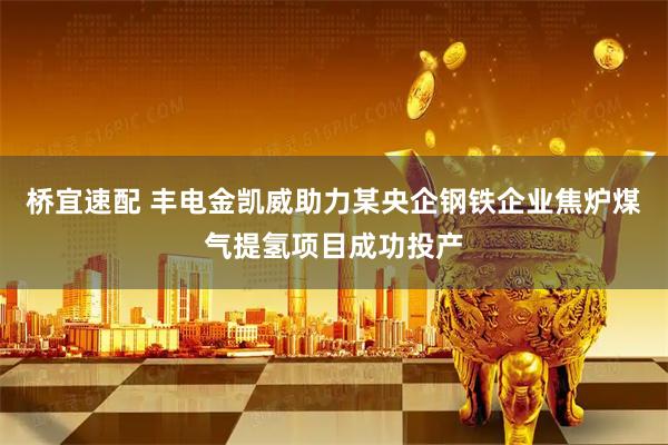 桥宜速配 丰电金凯威助力某央企钢铁企业焦炉煤气提氢项目成功投产